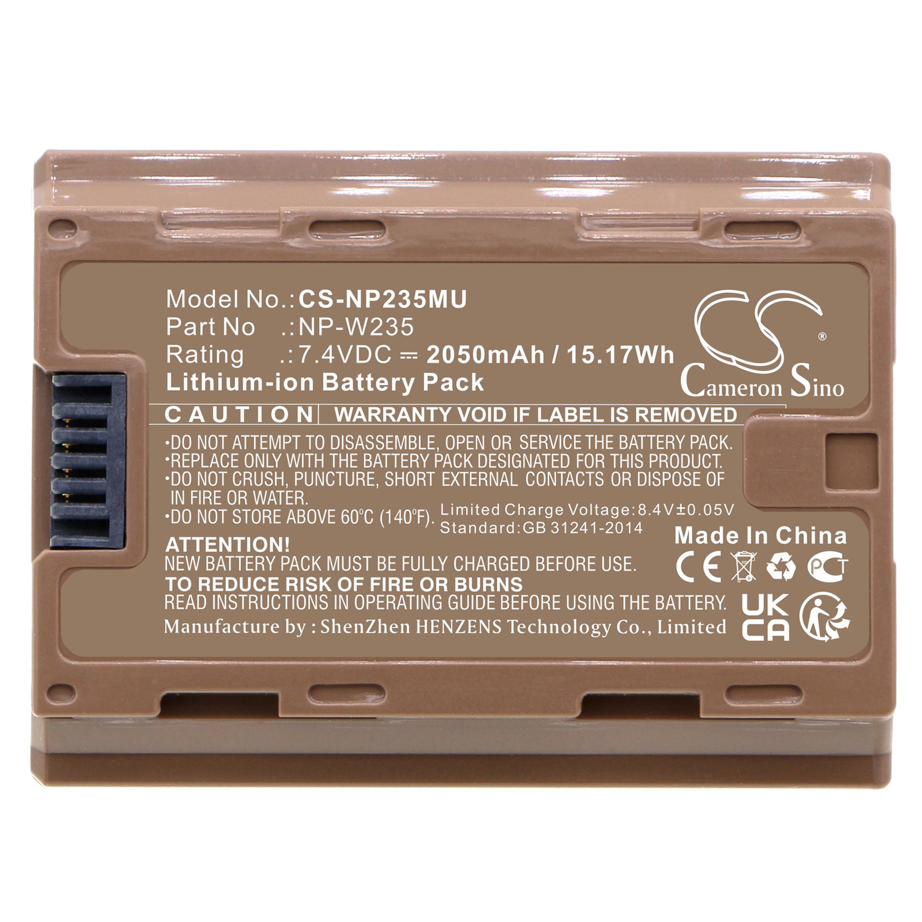 Cameron Sino 2050 mAh for Fujifilm