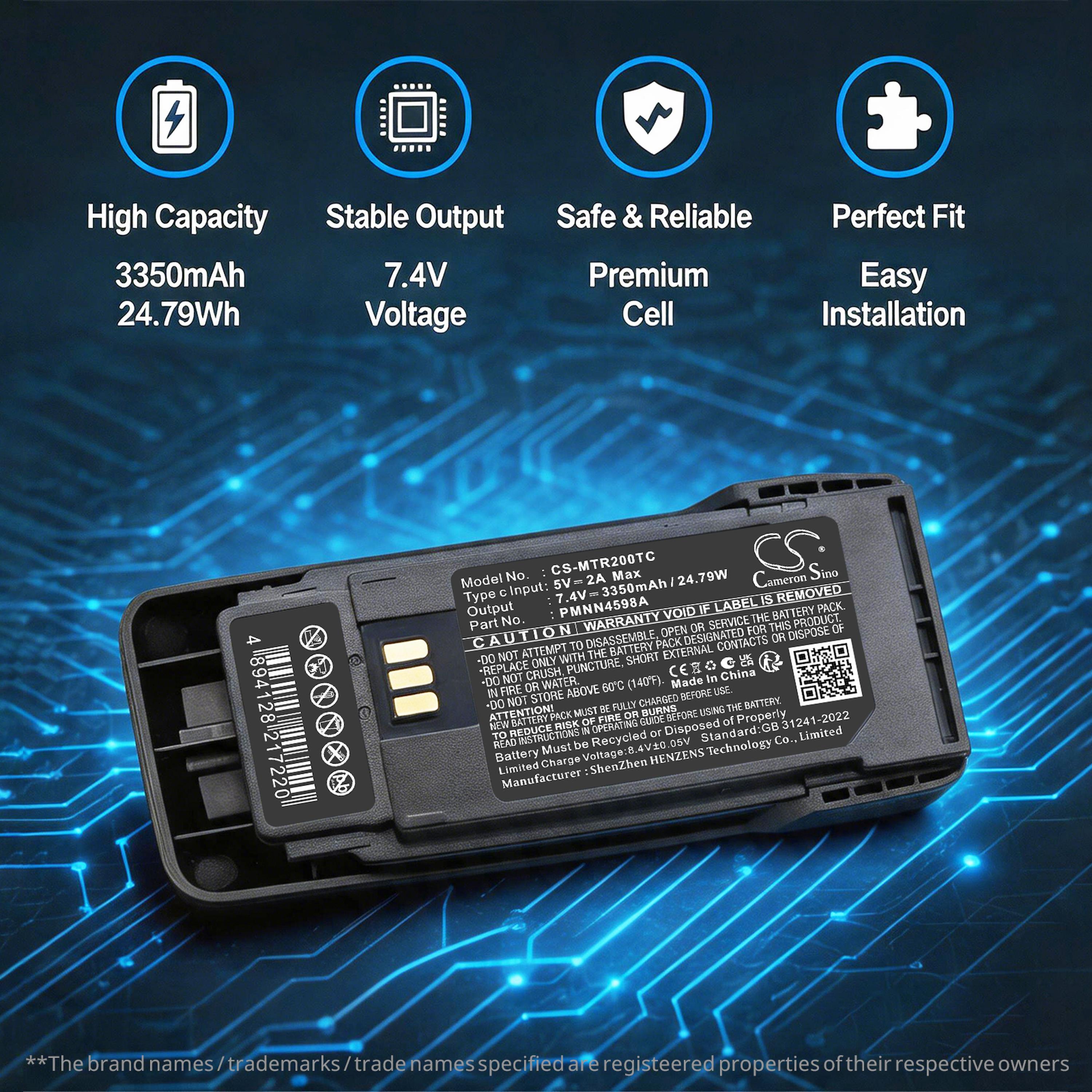 Cameron Sino 3350mAh Replacement Battery for