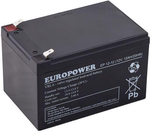 Akumulator AGM EUROPOWER serii EP 12V