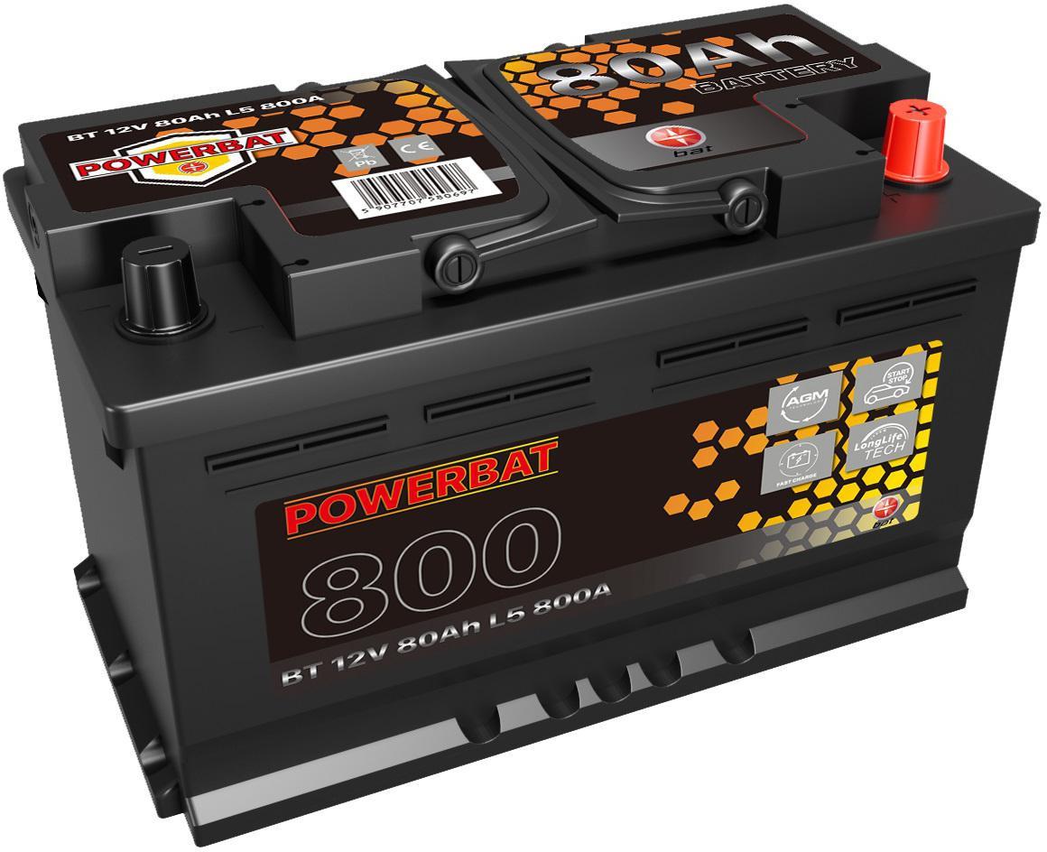 Akumulator AGM samochodowy START-STOP POWERBAT L4