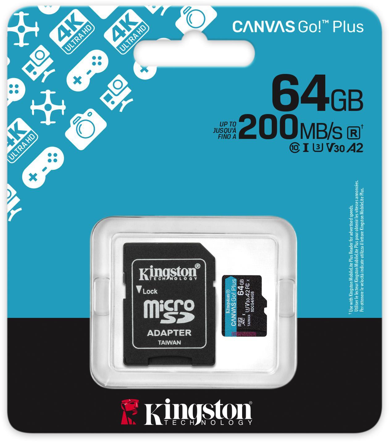 Karta pamięci microSD 64GB Kingston CanvasGo