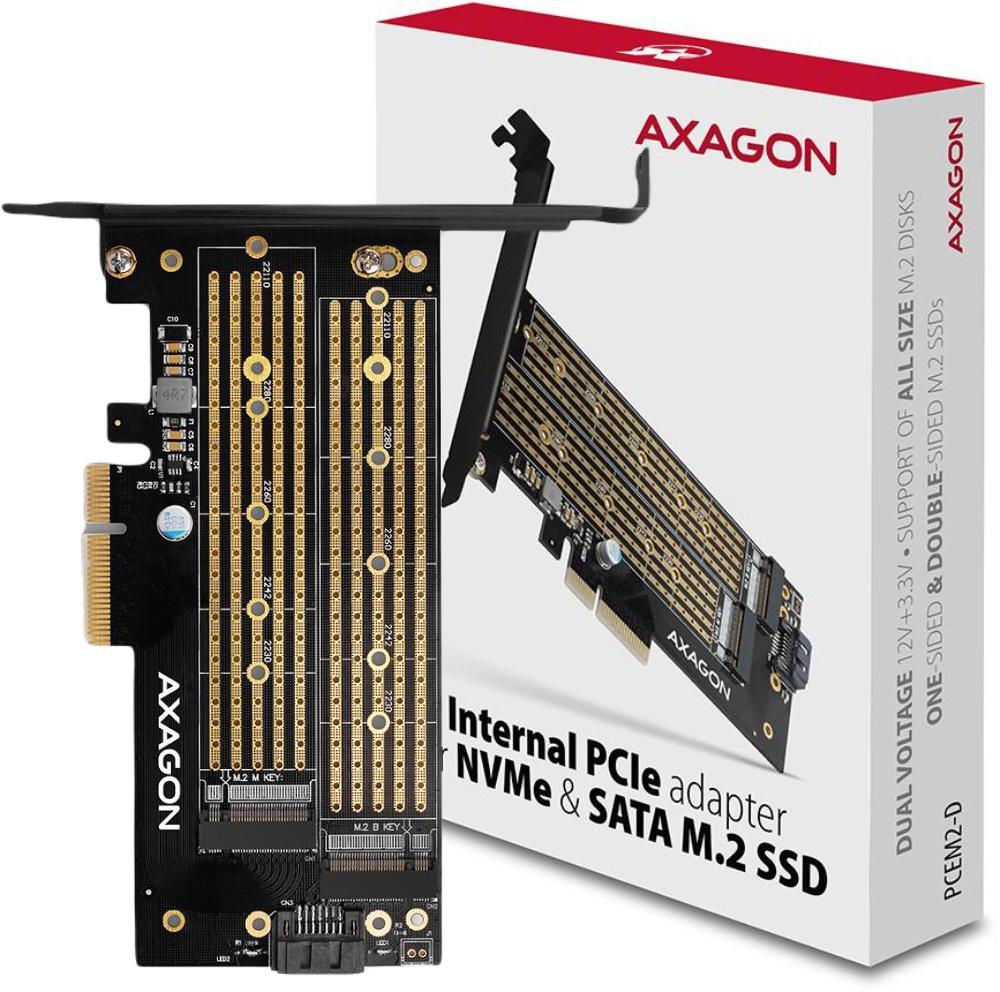 Adapter Axagon PCEM2-D PCIe NVME +