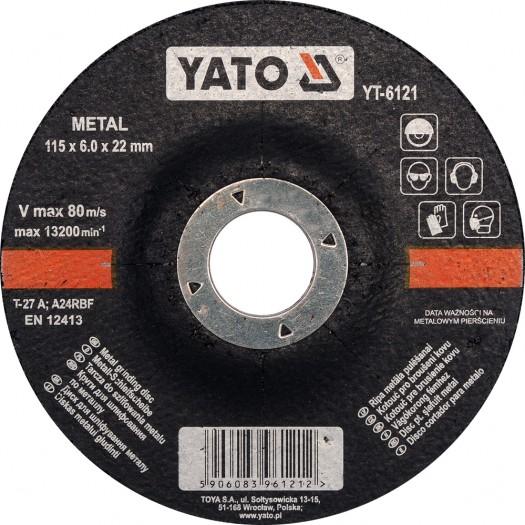 YATO Slīpēš.disks D125x6.0x22 mm