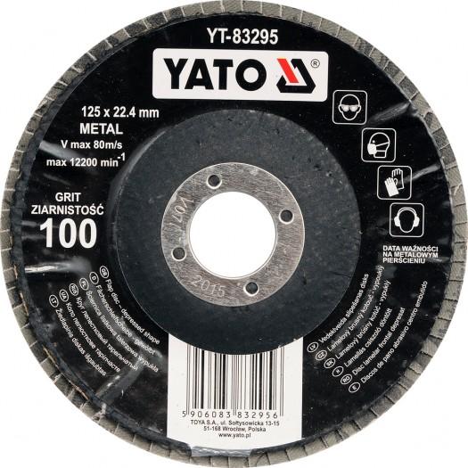YATO Vēdekļveida slīp. disks D125x22 mm