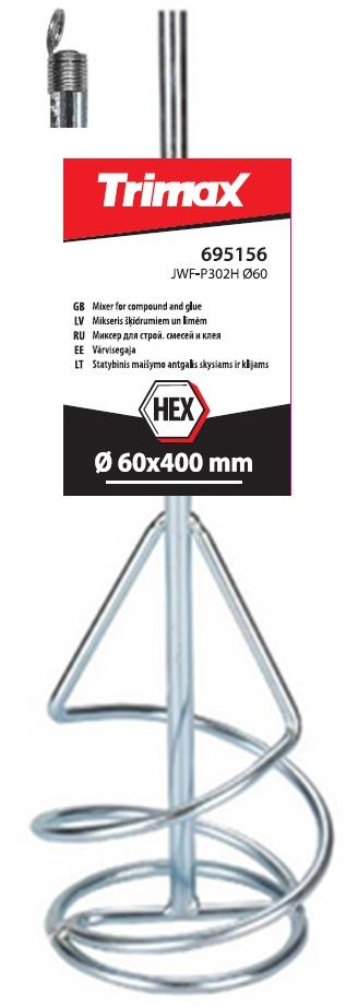 TRIMAX Mikseris 60x400 mm šķīdrumiem un