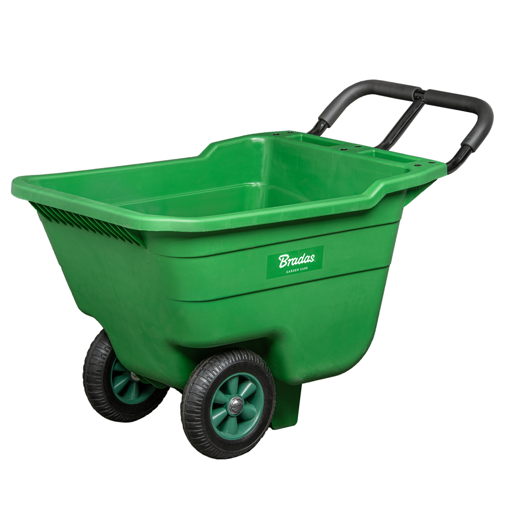 BRADAS Dārza ķerra, plastmasas kaste 90L