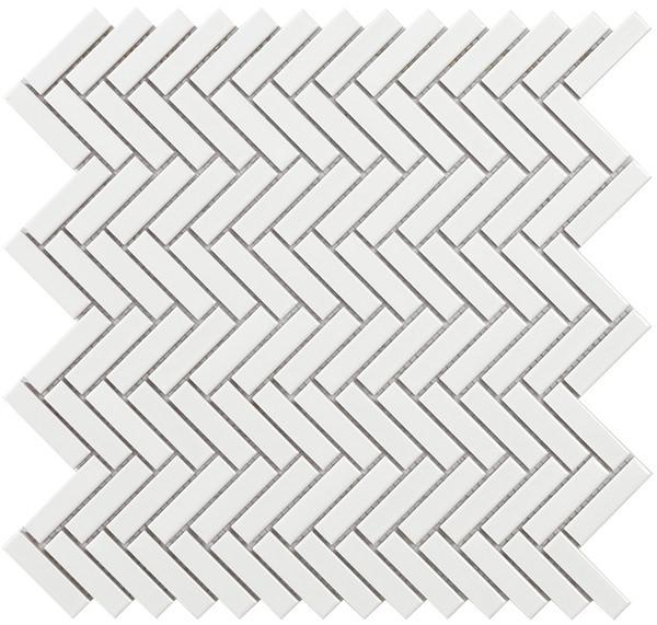 INTERMATEX Spānija Mozaika Chevron White Gloss