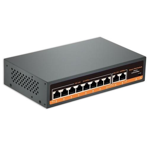 PoE switch 8x100Mbps PoE + 2x
