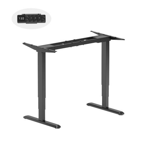 Height-Adjustable Table Frame, without Tabletop, Black
