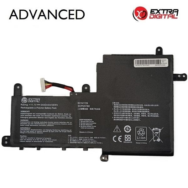 Notebook Battery ASUS B31N1729, 3400mAh, Extra