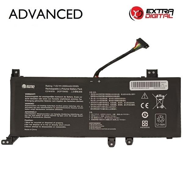 Notebook Battery ASUS C21N1818, 4550mAh, Extra