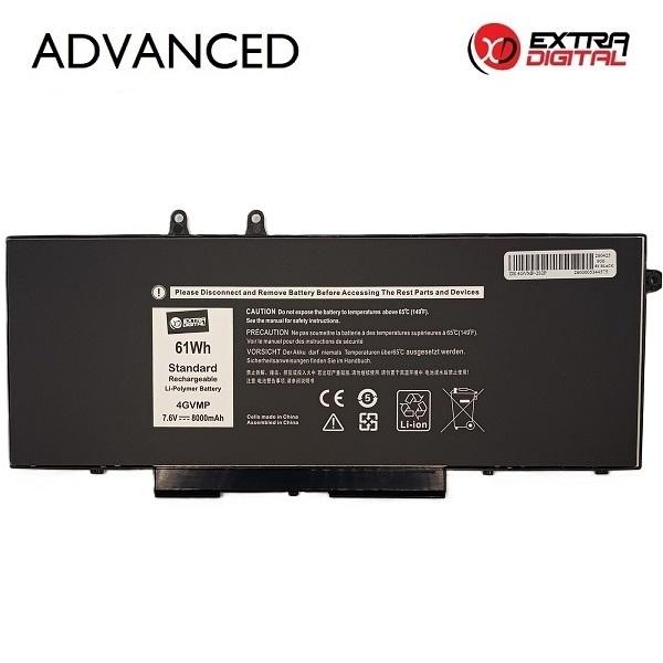 Notebook Battery DELL 4GVMP, 8000mAh, Extra