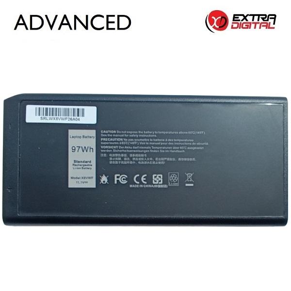 Notebook Battery DELL X8VWF, 97Wh, Extra