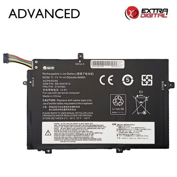 Notebook Battery LENOVO 01AV463, 4100mAh, Extra