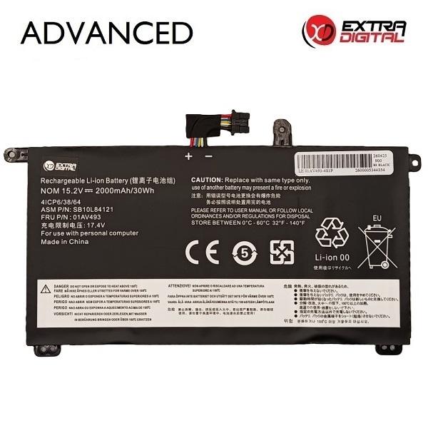 Notebook Battery LENOVO 01AV493, 2000mAh, Extra