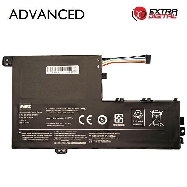 Notebook Battery, LENOVO L15M3PB0, 3400mAh, Extra