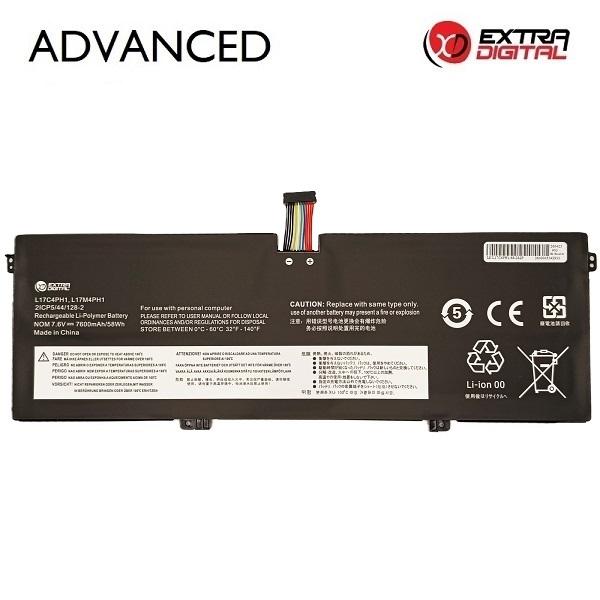 Notebook Battery LENOVO L17C4PH1, 7600mAh, Extra