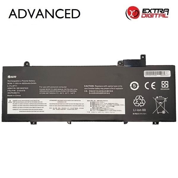 Notebook Battery LENOVO L17L3P71, 4650mAh, Extra