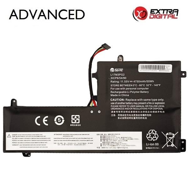 Notebook Battery LENOVO L17M3PG2, 4750mAh, Extra