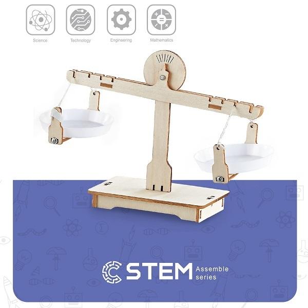 Wooden Assembly Kit Balance Scale, STEM
