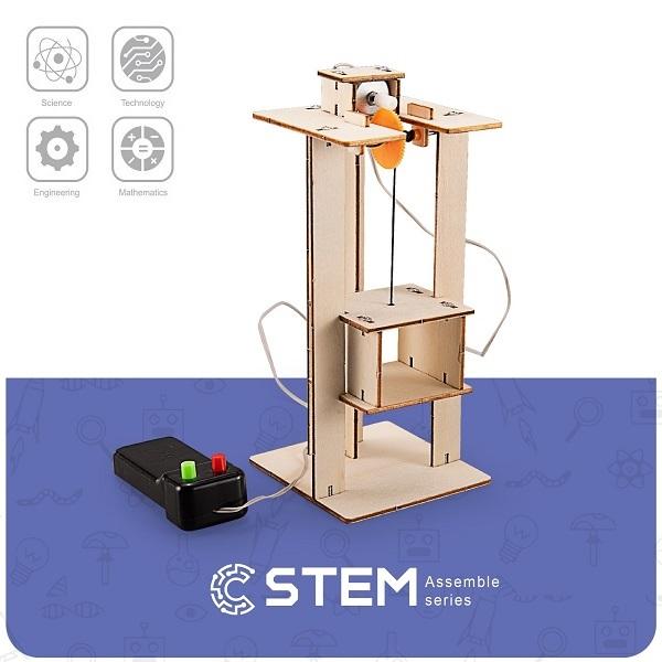 Wooden Assembly Kit Elevator, STEM Educational