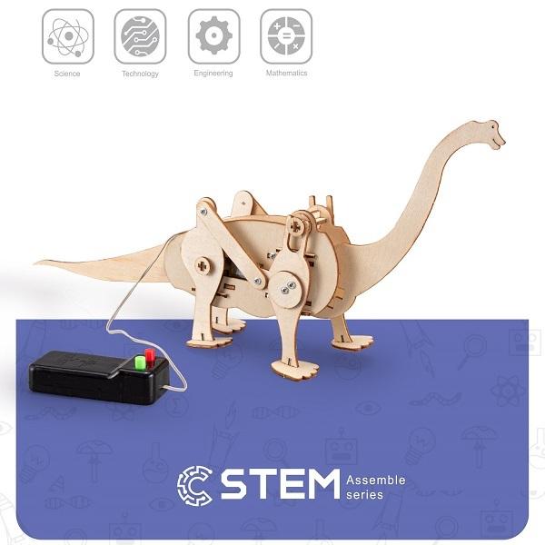 Wooden Assembly Kit Robot Brachiosaurus, STEM