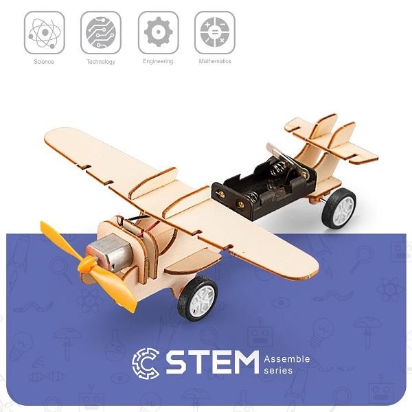Wooden Assembly Kit Single-Propeller Aircraft, STEM