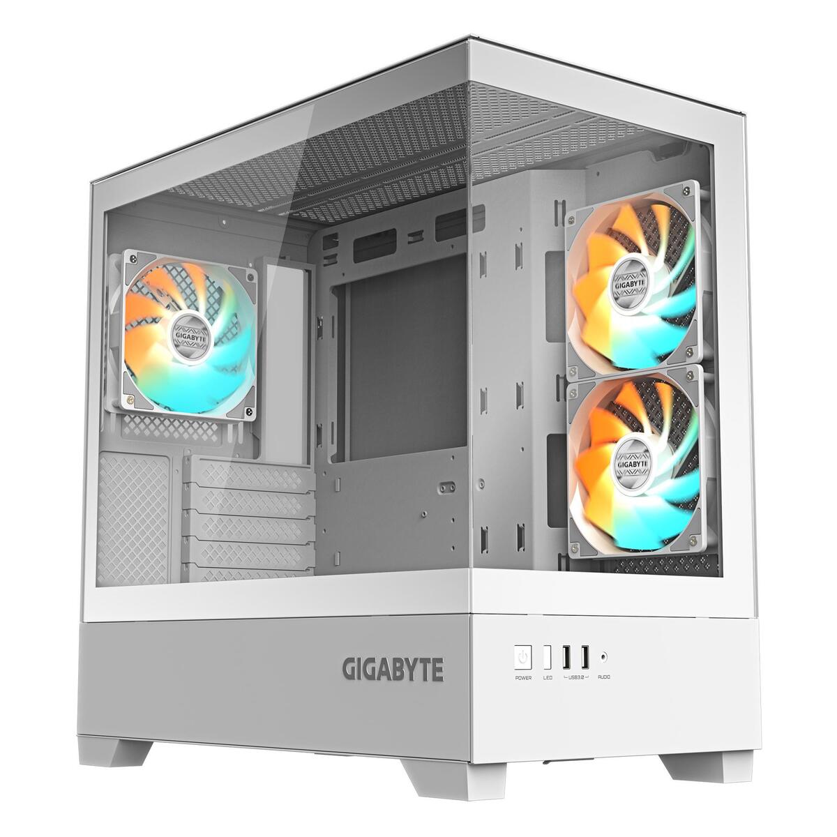 Case|GIGABYTE|GB-C201PI|MidiTower|Case product features Rackmountable/Accessory/Transparent panel|Not included|MicroATX|MiniITX|Colour