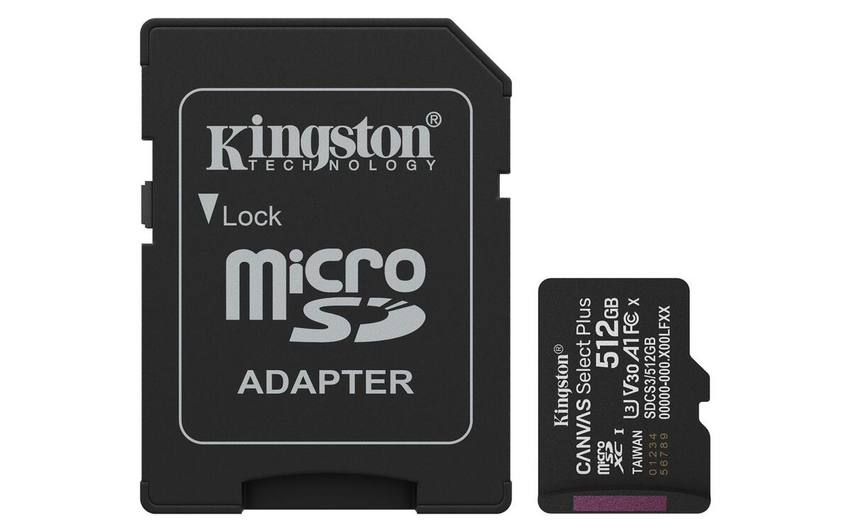 MEMORY MICRO SDXC 512GB UHS-I/W/ADAPTER SDCS3/512GB