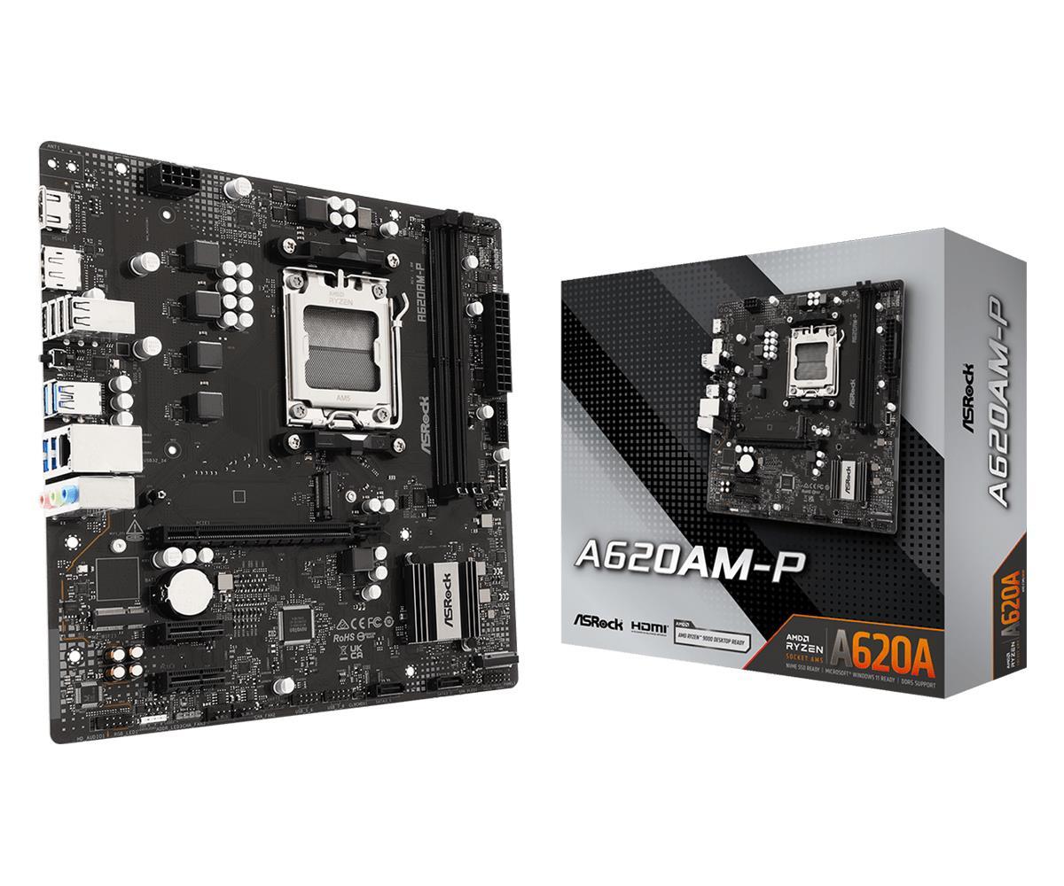Mainboard|ASROCK|AMD A620A|Socket AM5|micro ATX|RAM DDR5-SDRAM|2xSlots|1xNumber of