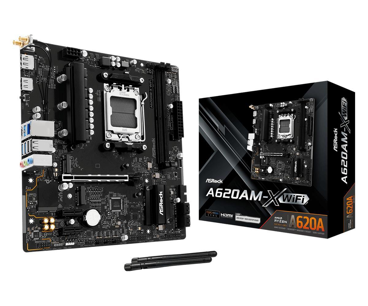 Mainboard|ASROCK|AMD A620|Socket AM5|micro ATX|RAM DDR5-SDRAM|2xSlots|Wi-Fi Yes|Bluetooth