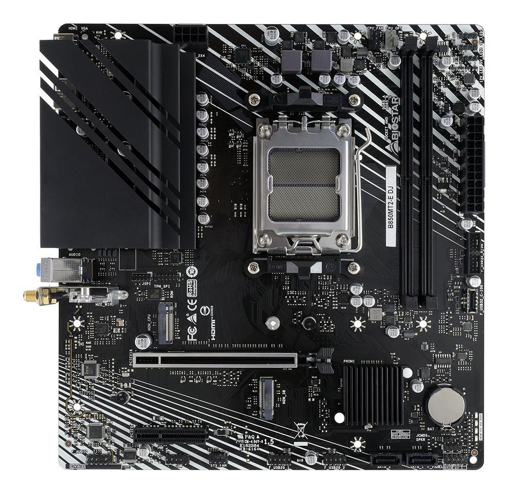 Mainboard|BIOSTAR|AMD B850|Socket AM5|micro ATX|RAM DDR5-SDRAM|2xSlots|Wi-Fi Yes|Bluetooth