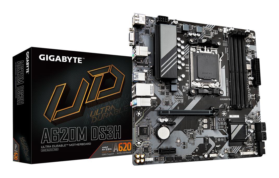 Mainboard|GIGABYTE|AMD A620|Socket AM5|micro ATX|RAM DDR5-SDRAM|4xSlots|1xPCI Express