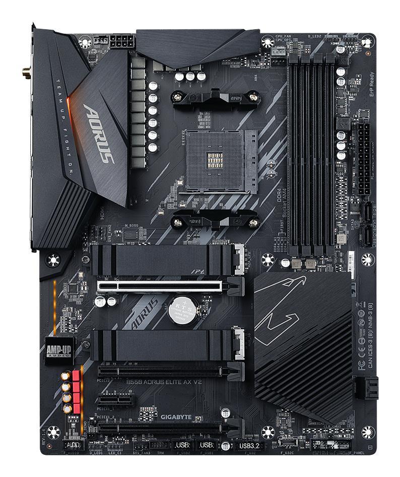 Mainboard|GIGABYTE|AMD B550|Socket AM4|ATX|RAM DDR4-SDRAM|4xSlots|Wi-Fi Yes|Bluetooth Yes|1xPCI