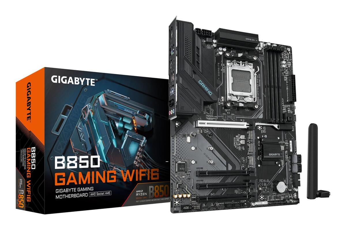 Mainboard|GIGABYTE|AMD B850|Socket AM5|ATX|RAM DDR5-SDRAM|4xSlots|Wi-Fi Yes|Bluetooth Yes|3xNumber
