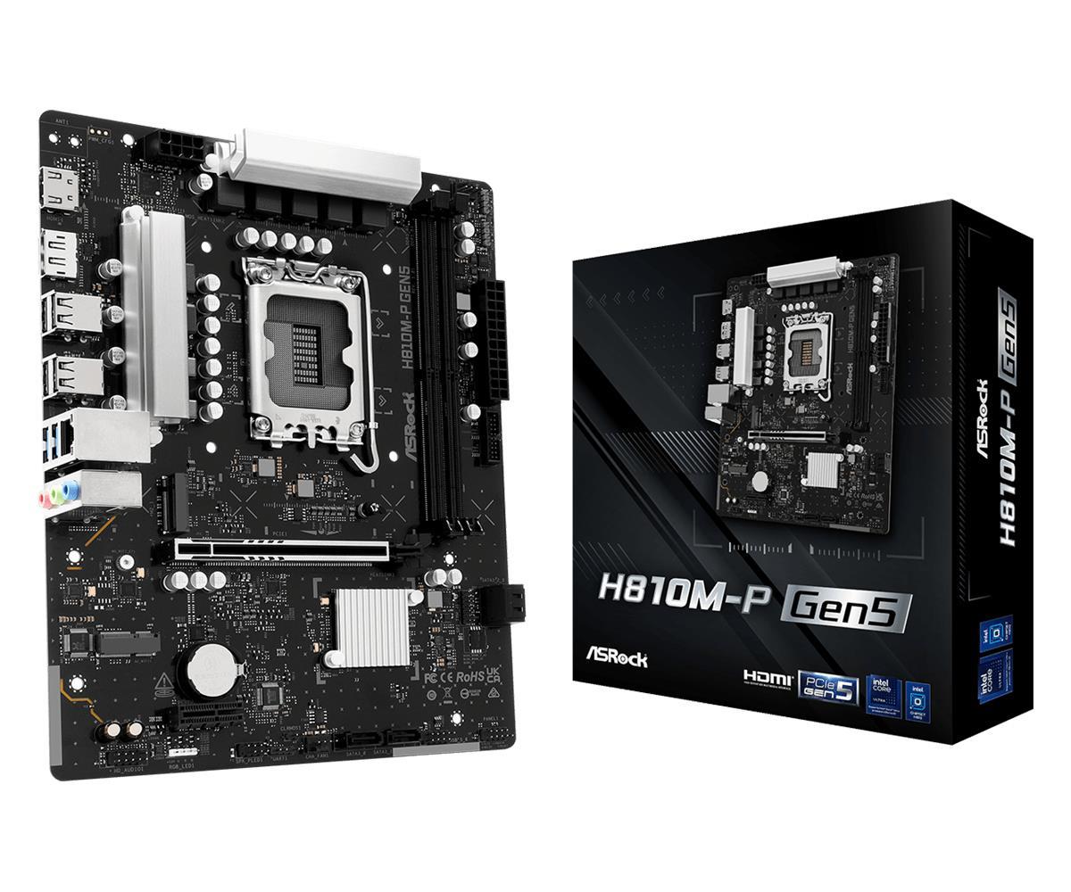 Mainboard|ASROCK|Intel H810|LGA 1851 (Socket V1)|micro ATX|RAM