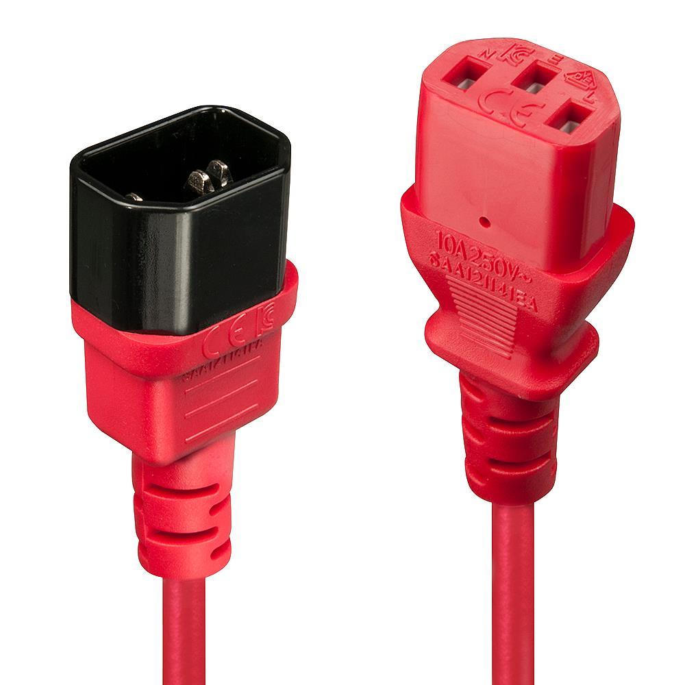 CABLE POWER IEC EXTENSION 1M/RED 30477