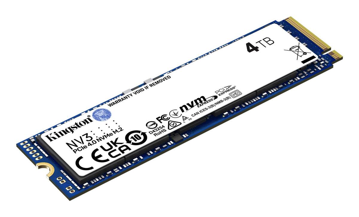 SSD|KINGSTON|NV3|4TB|M.2|PCIE|3D NAND|Write speed 5000 MBytes/sec|Read