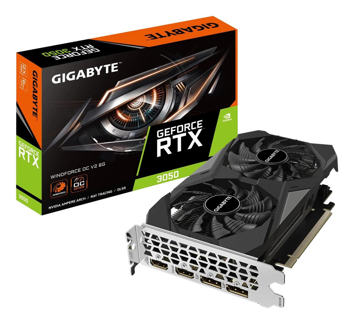 Graphics Card|GIGABYTE|NVIDIA|GeForce RTX 3050|1477 MHz|6 GB|GDDR6|96