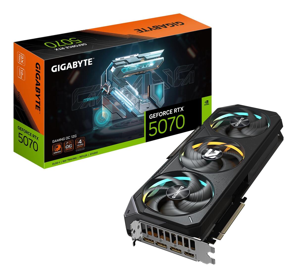 Graphics Card|GIGABYTE|NVIDIA GeForce RTX 5070|12 GB|GDDR7|192