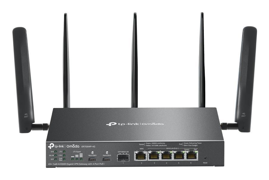 Wireless Router|TP-LINK|ER706WP-4G|Data speed 300 Mbit/s|Ethernet WAN