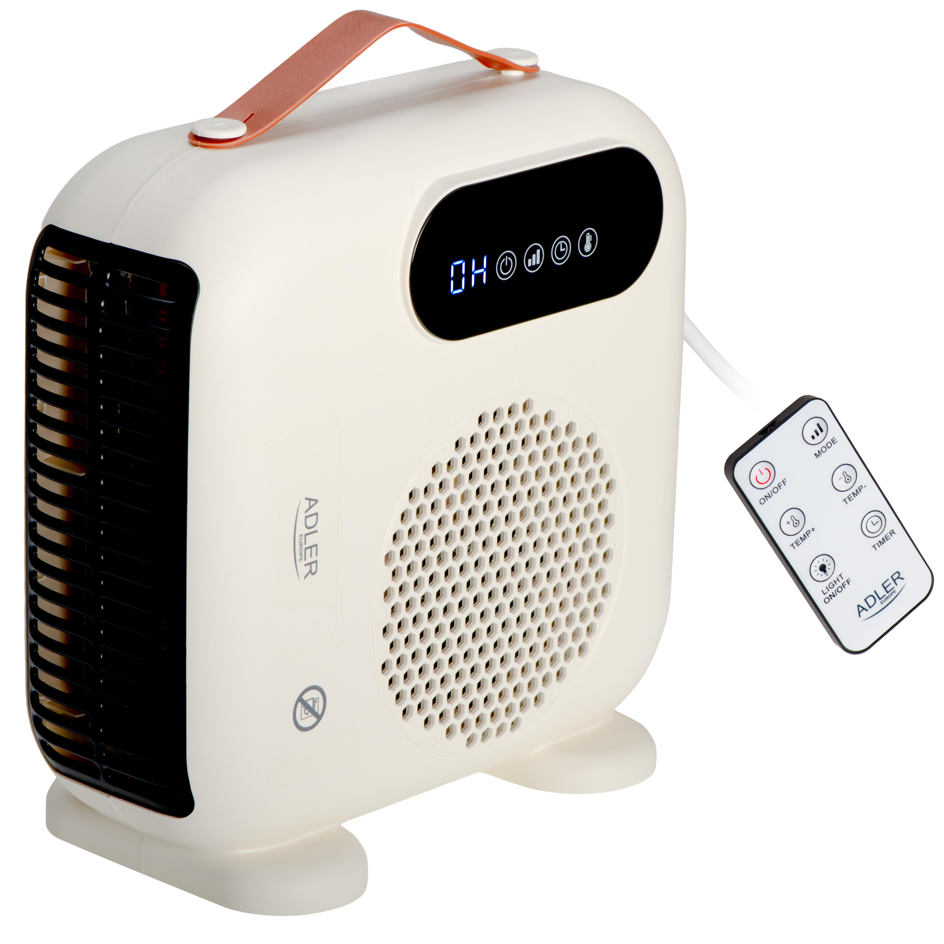 Adler LED Fan Heater with Remote