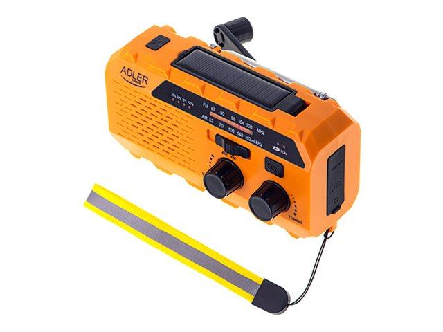 Adler | Portable radio with flashlight