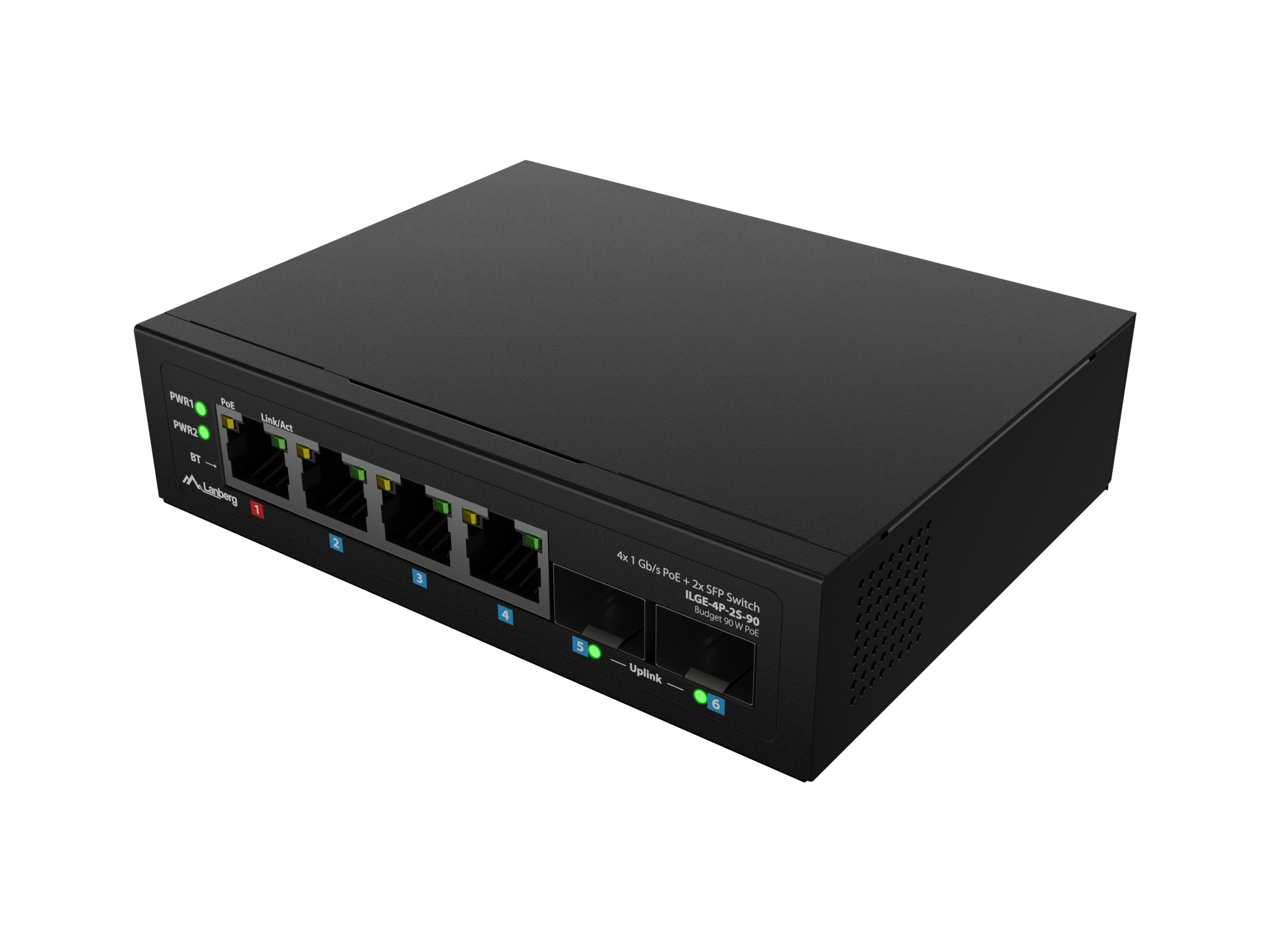 Lanberg | Switch Light IndustrialPoE 1xBT