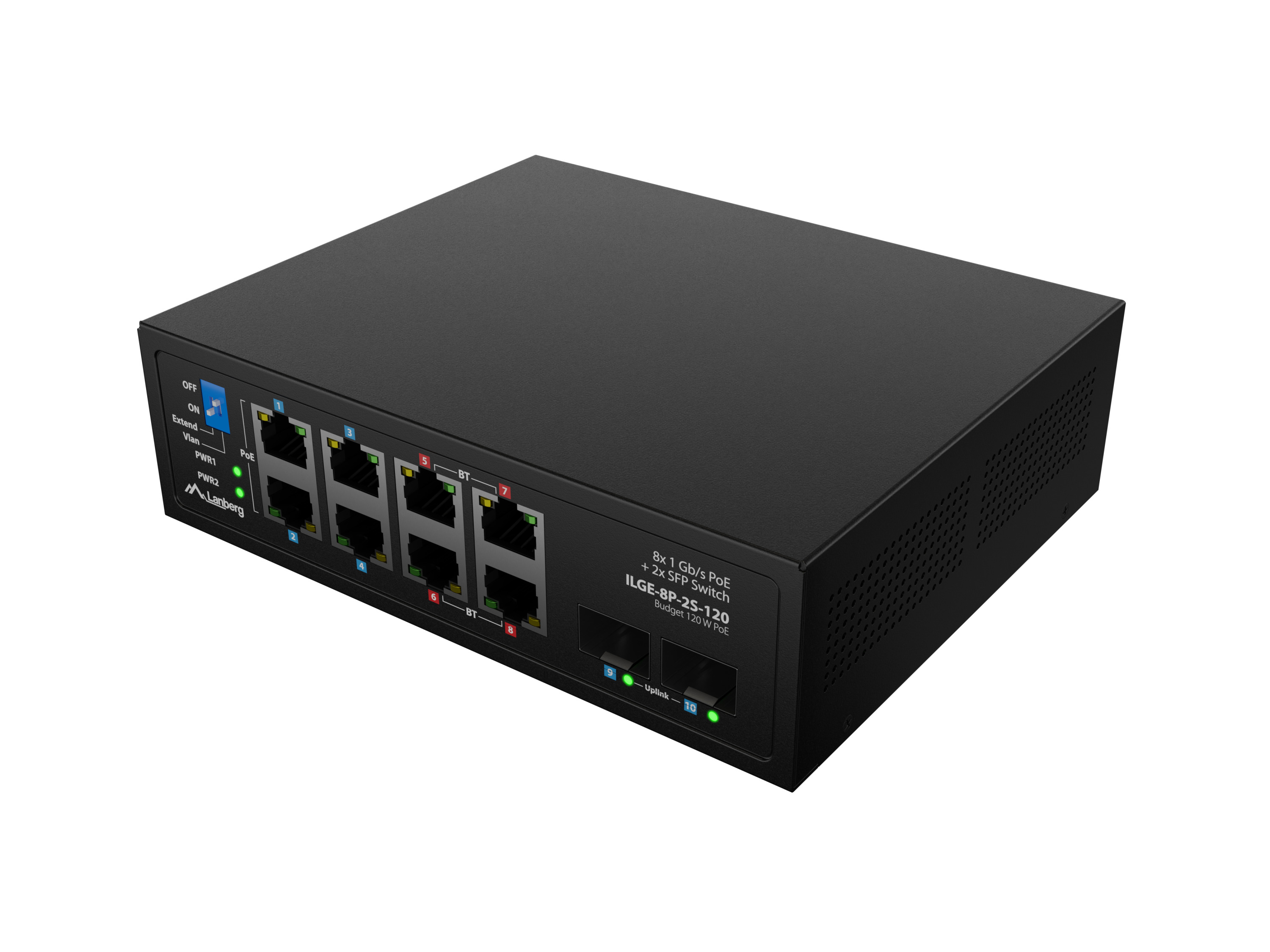 Lanberg | Switch PoE 4xBT 4xAT