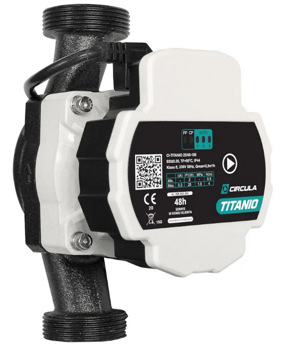 Circula Water Pump Titanio 25/80 130mm