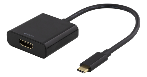 Adapter DELTACO USB-C to HDMI, 4096x2160