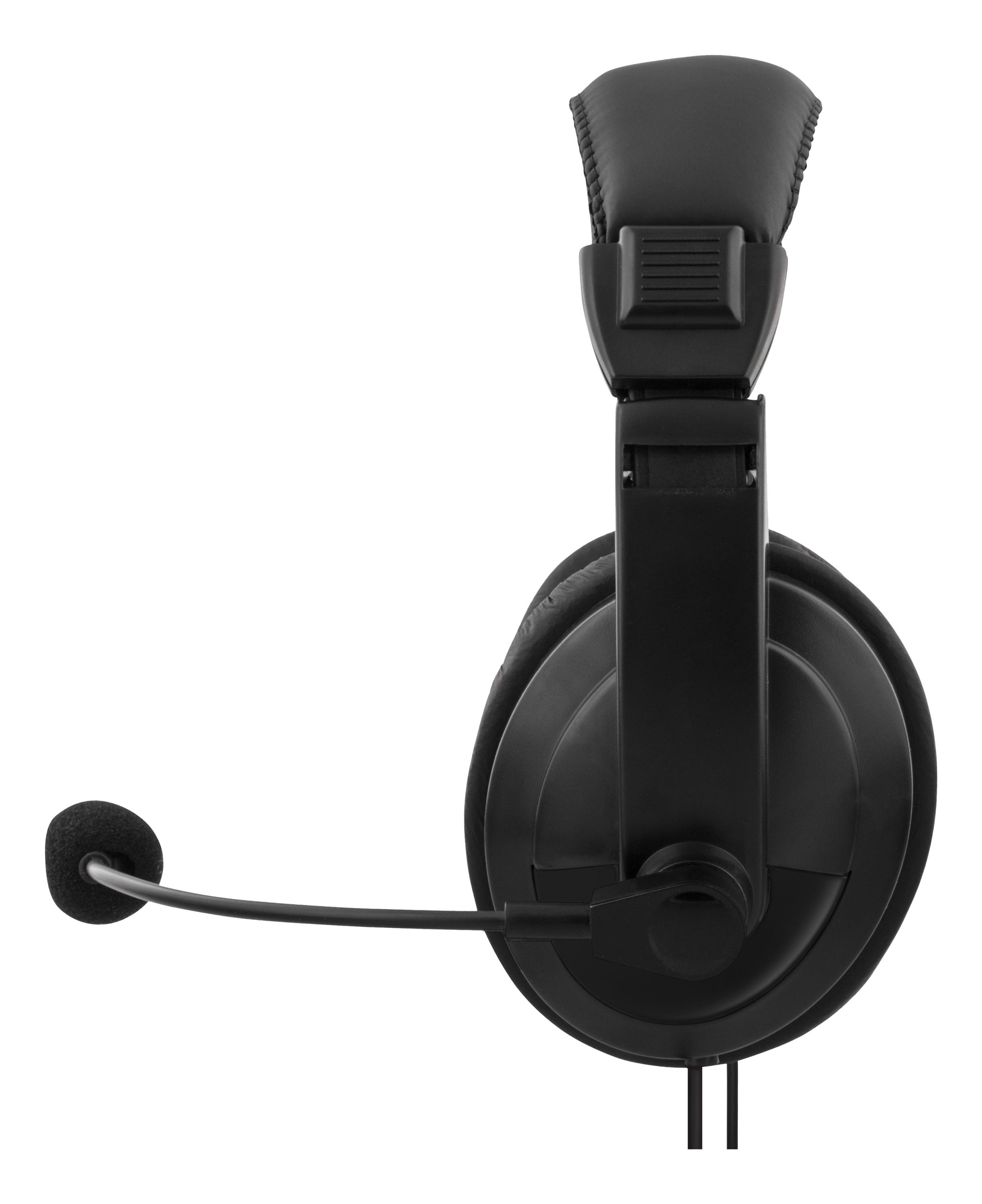 DELTACO headset, closed, volume control on