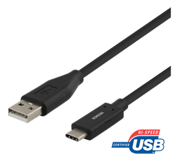 USB-C to USB-A cable, 1m, 3A