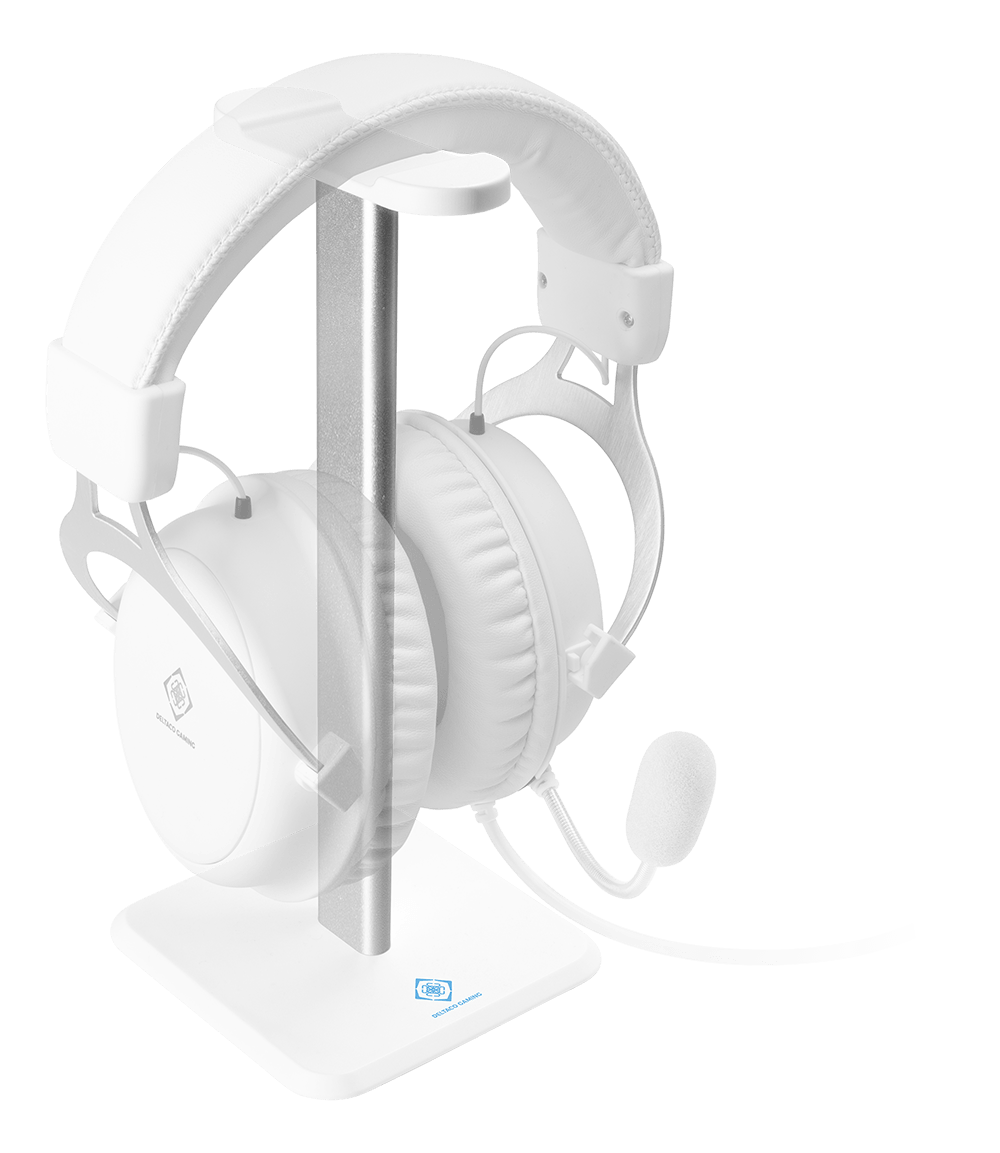 Headphone stand DELTACO GAMING WHITE LINE